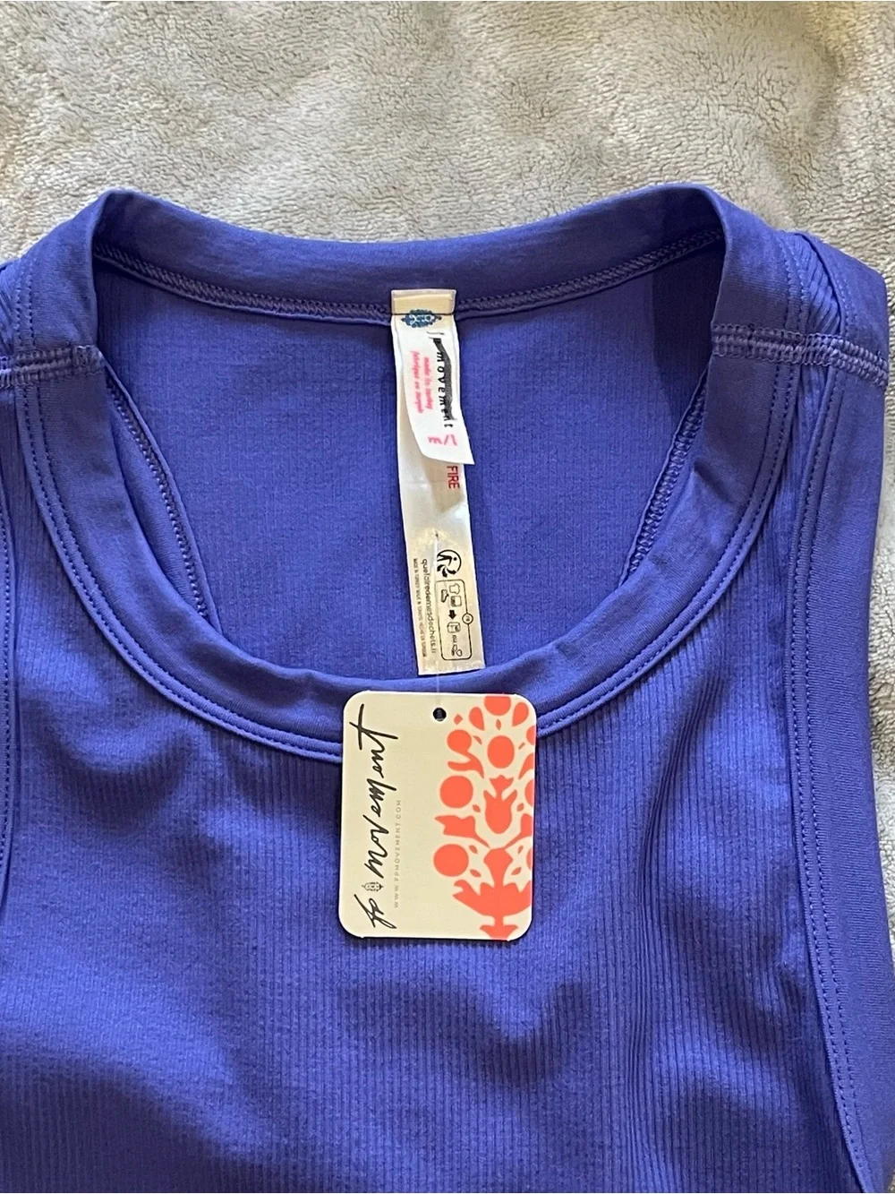 NWT- Free People Movement- Racerback Ribbed Tank Top- Women’s M/L